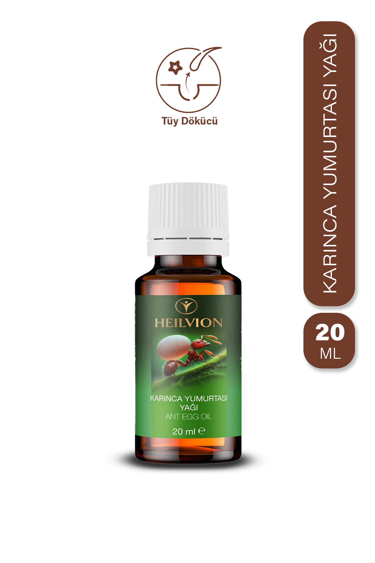 HEILVION Karınca Yumurtası Yağı 20 ML %100 Doğal – Tüy Azaltıcı, Tüy , Tüy Dökücü, Epilasyon Sonrası