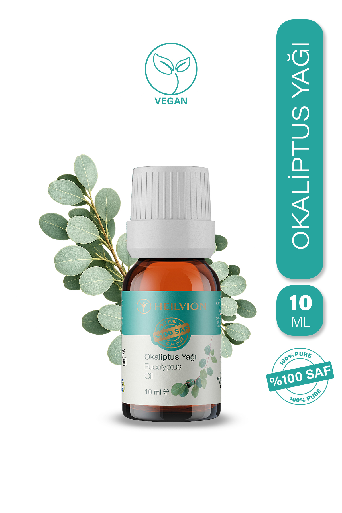 HEILVION %100 Saf ve Doğal Okaliptus Uçucu Yağı 10ML